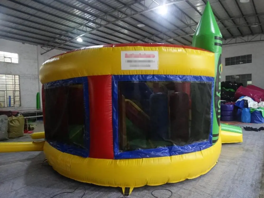 Customized High quality New design Crayon inflatable fun city For Kids