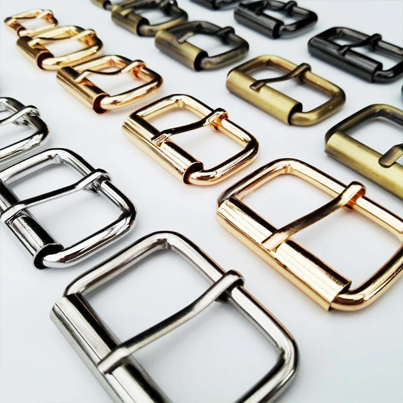 
Wholesale zinc alloy watch adjustable prong custom brass side release metal belt strap pin buckle hardware for bags handbag 