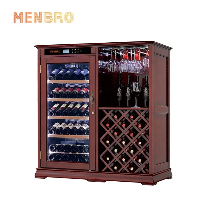 
Modern Wooden Wine Cooler Display Cabinet with Fridge Bar Furniture Wine Cellar Designer Compressor Refrigerator Rack 