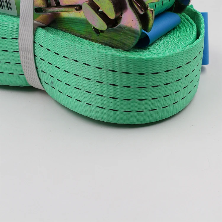 
2' 50mmx9m BS 4000kgs Stainless Steel EU Ratchet Strap Tie Down Lashing Strap With Double J hooks 