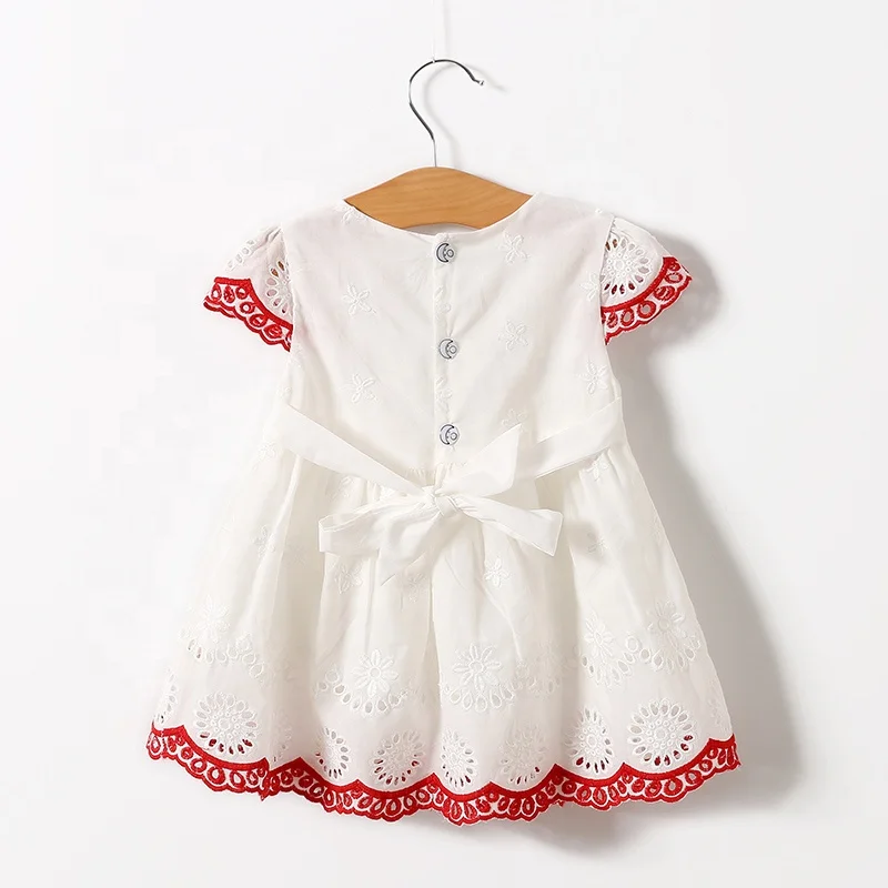 Baby Clothes Baby Girl Summer 100% Cotton Short  Sleeve  Dress, Retail And Wholesale