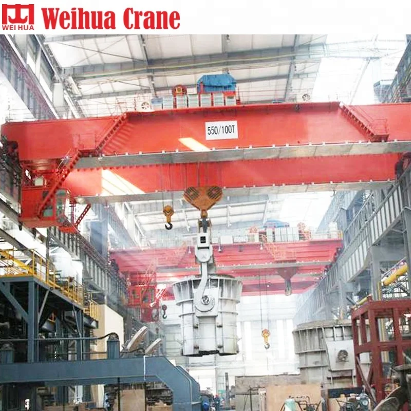 Weihua 5t~320t Cast Steel Wheel Metal Foundry Qdy Overhead Crane 10 Ton