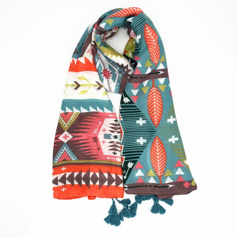 Весна-лето 2019, женский шарф с принтом, шаль