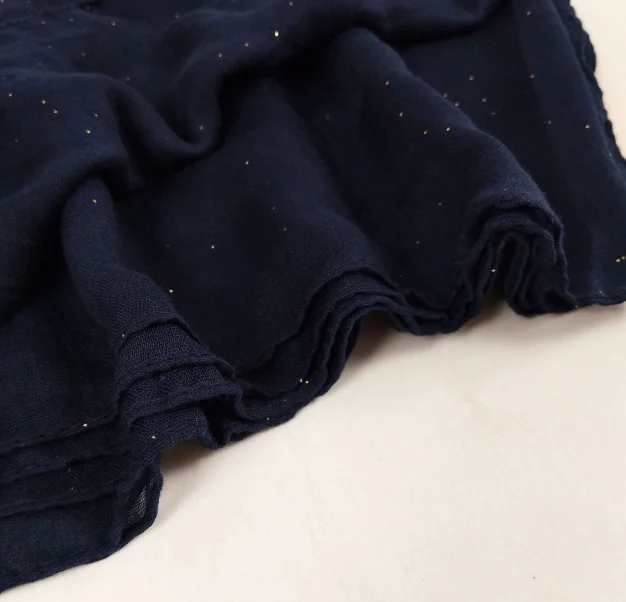 ZIPEI Hui Monochrome Scarf Cotton Glitter Viscose 2019 Cheap Hijab Muslim