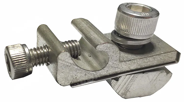 Wholesale Home Solar Panel Kit Copper Braid Bonding Jumper of Rooftop Home Aluminum Ground Lug Solar Mount System