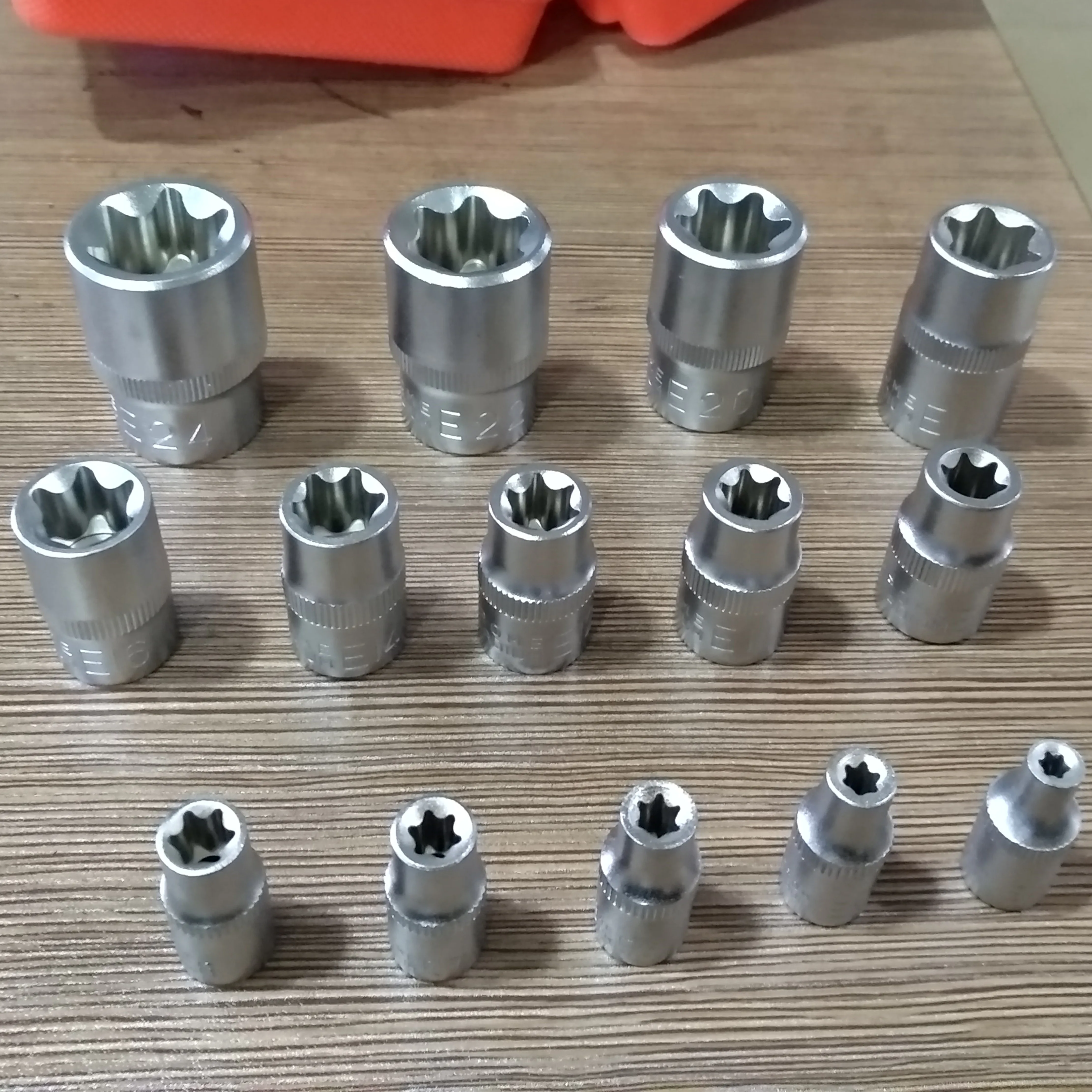 new socket TF-8031  10pcs E socket set with sliding card