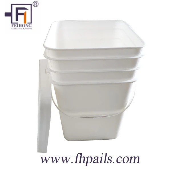 
Competitive Price 16L/18L/20L Square Plastic Container with Lid and Handle for Paint 