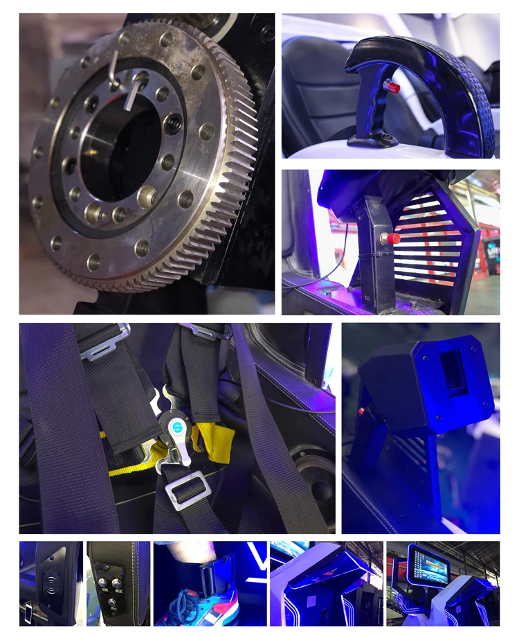 Panyu Factory VR Roller Coaster Motion Seat 360 Virtual Reality Chair with Safety Belt