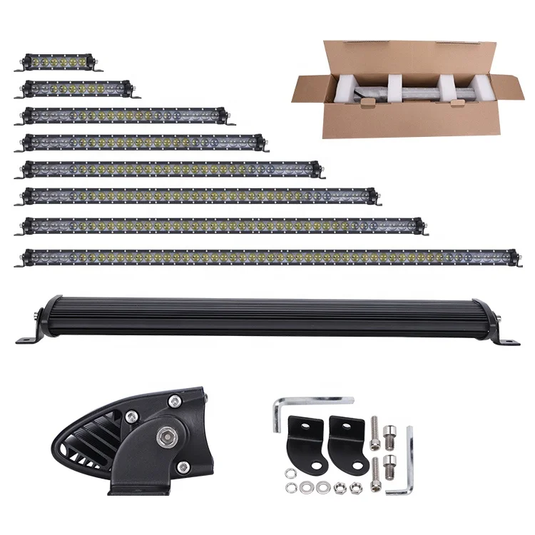 Best quality 3d, 4d, 5d lens 7'~ 50' single row led light bars 30w~250w led bar light led driving light bar for all vehicles