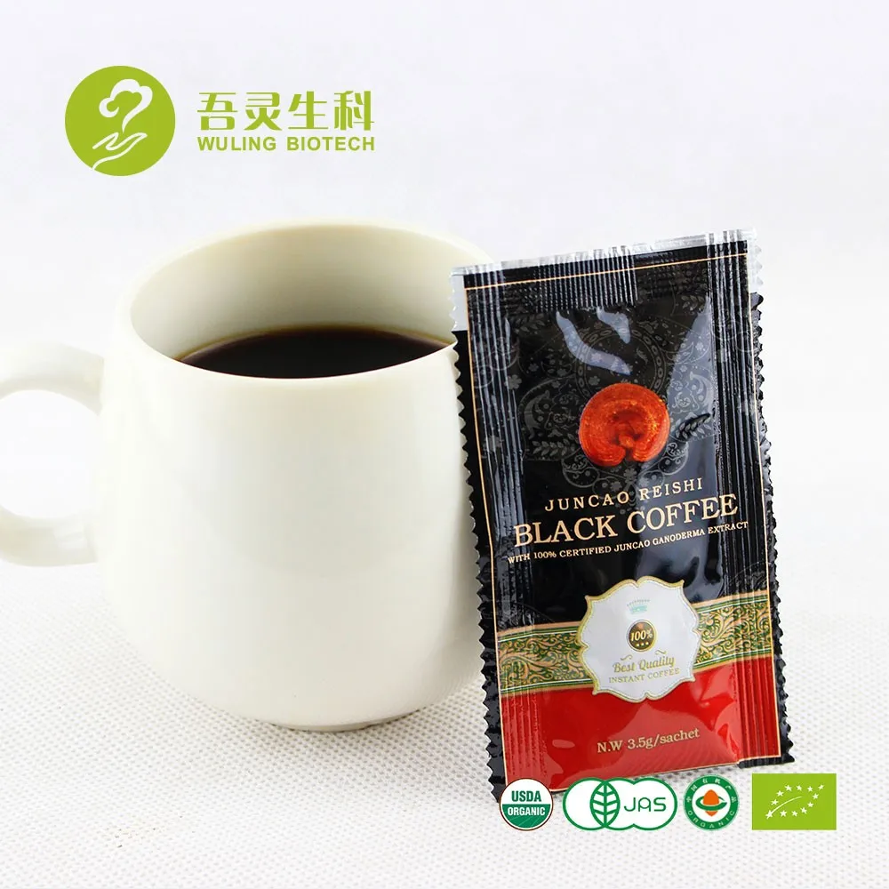 Бесплатный образец Ganoderma Lucidum порошок мгновенный кофе с частной этикеткой