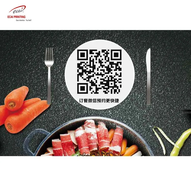 Professional custom digital printed full color vinyl stickers for QR code printing