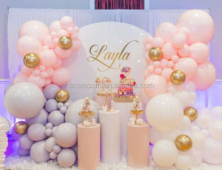 White Metal Round Display Plinth Wedding Pedestal Columns