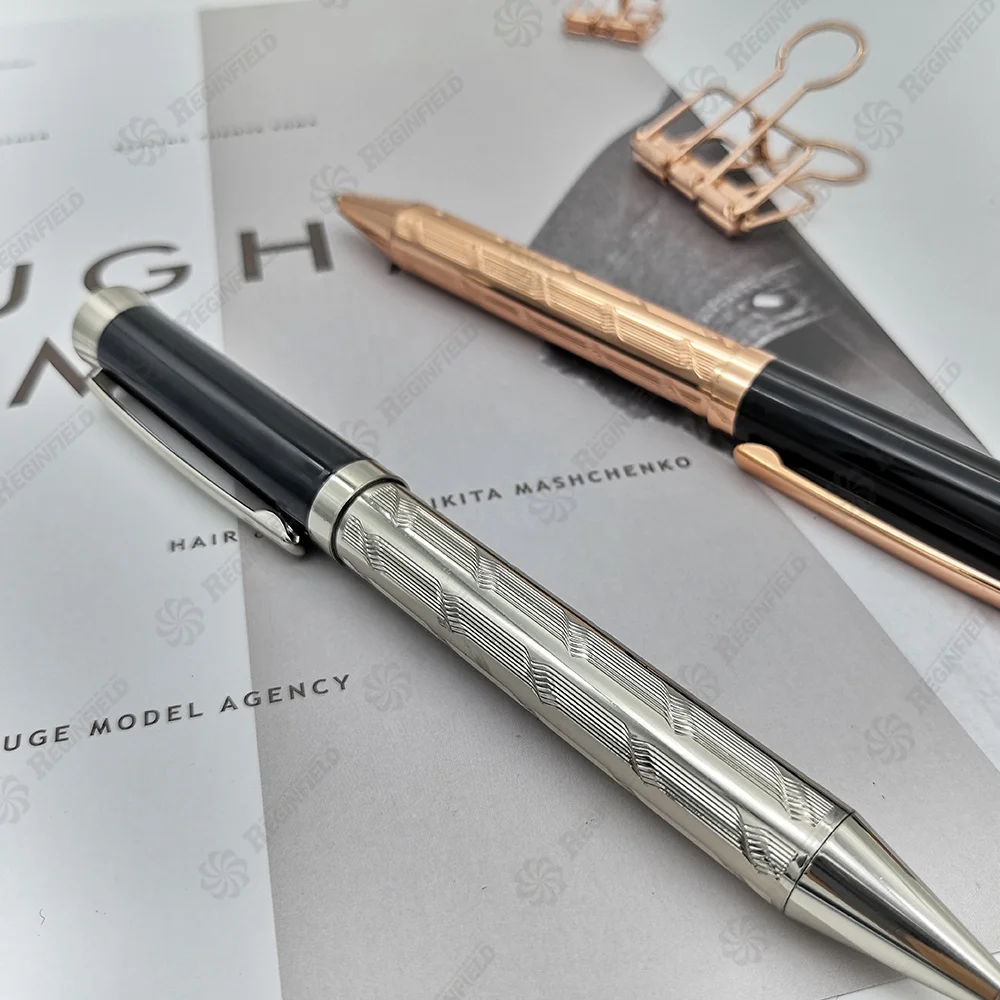 
Luxury high quality etching Metal ball pen with pen box set business gift set 