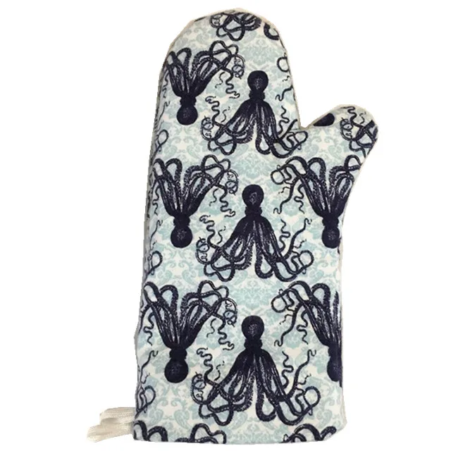 
Wholesale Octopus Funny Handmade Cotton Industrial Kitchen Oven Gloves 