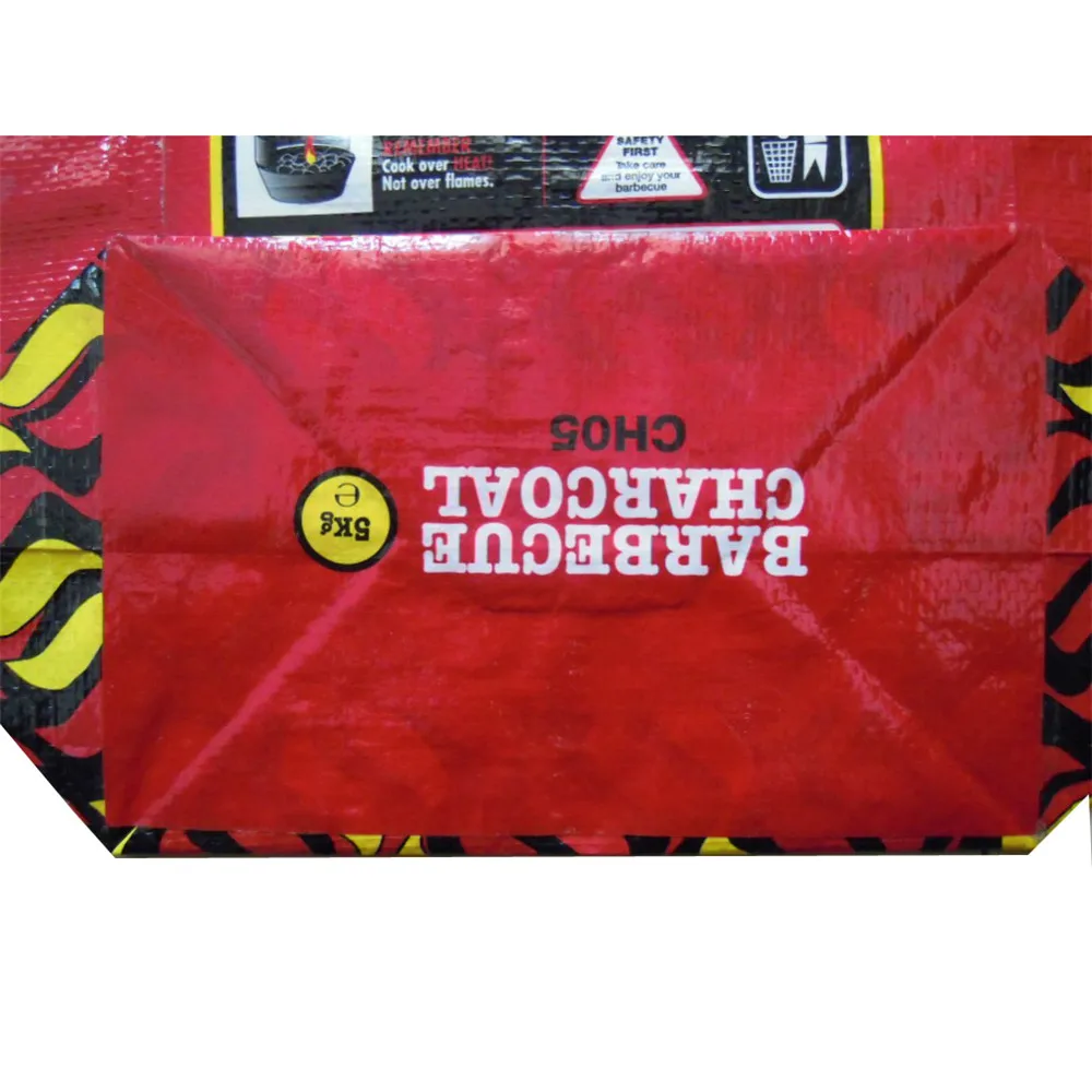 plastic BOPP laminated woven bag square bottom charcoal bag 5kg 8kg 10kg