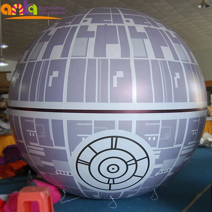 High quality inflatable planets balloon death star  for hanging or flying