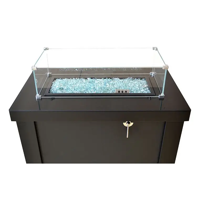 
Square Outdoor Gas Cast Concrete Fire Pit Table In Patios 