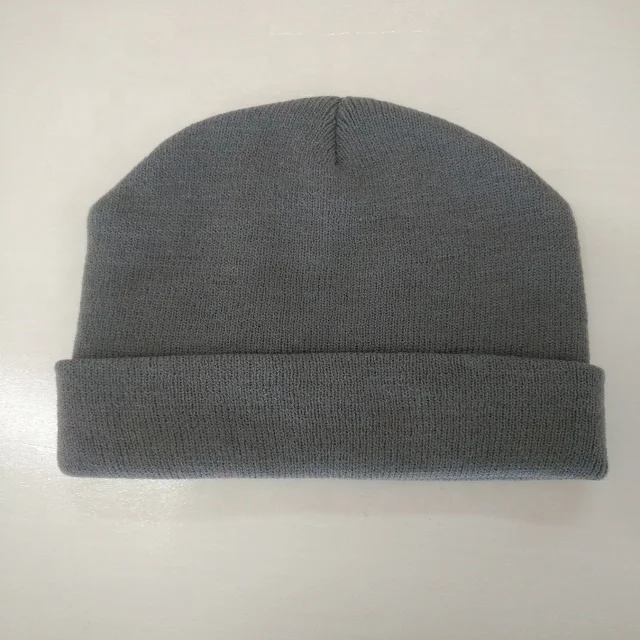 Machine Knit Acrylic Beanie Hats Custom Acrylic Cheap Beanie for Men Knitting Pattern