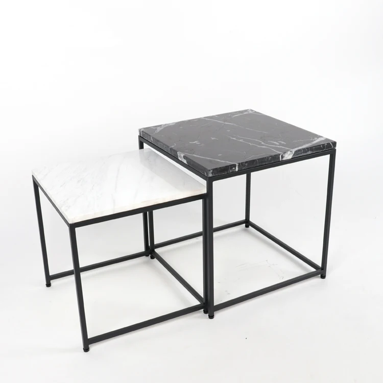 
High quality European simple square marble top table 