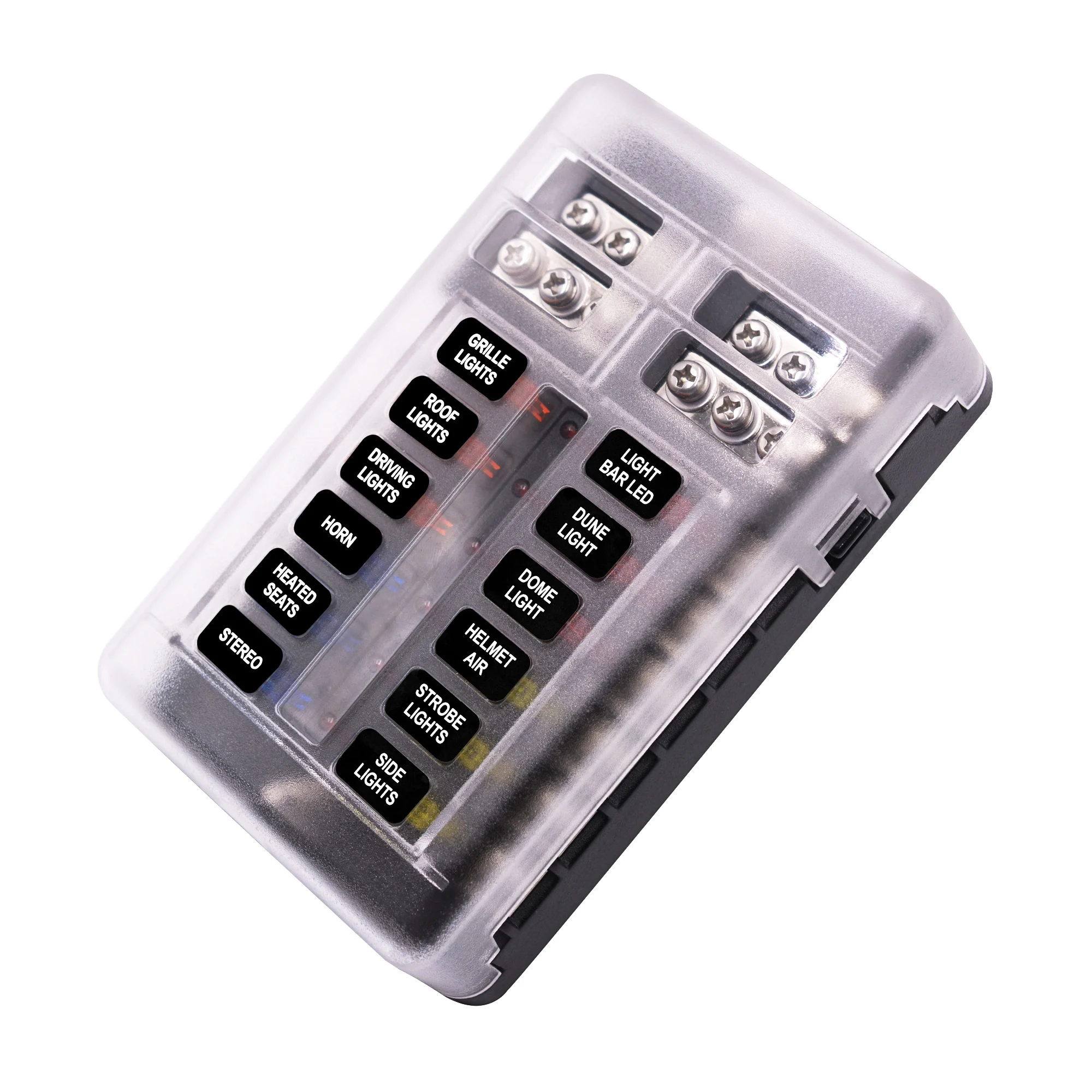 
6 Way Blade Fuse Holder Box Block Case for 32V Car Truck Boat Marine Bus Automotive 