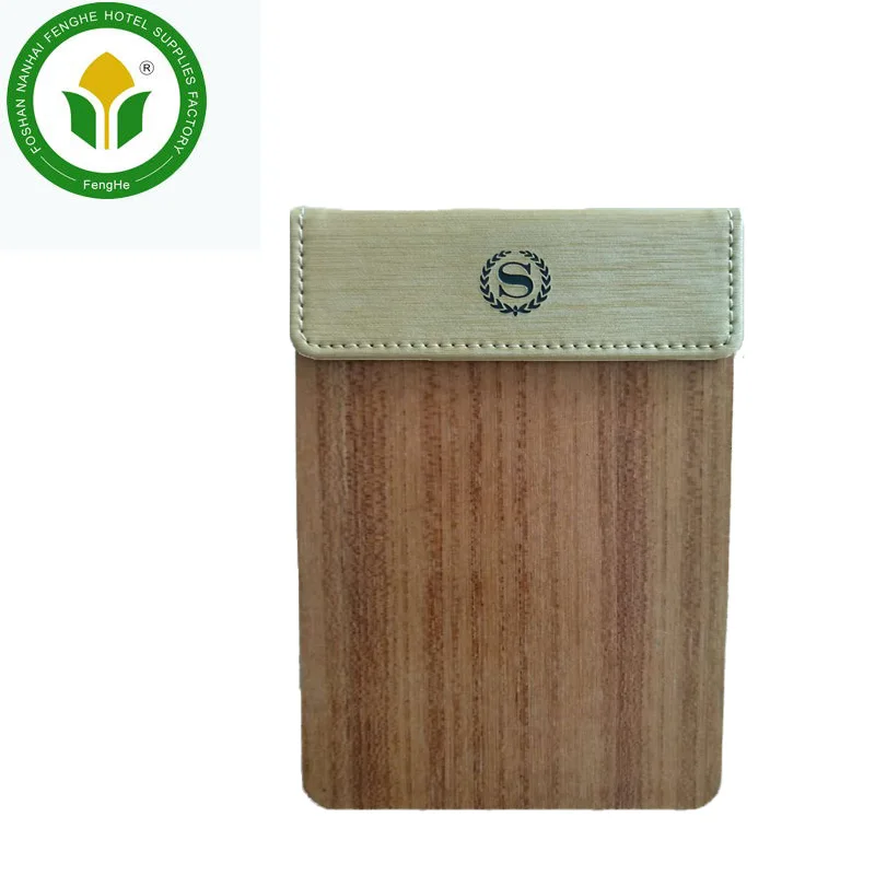 Hotel supplies restaurant magnetic A4 A5 brown leather menu bill folder with logo
