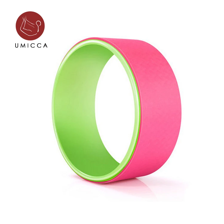 Umicca OEM Eco-Friendly PVC Yoga Wheel Custom Logo Fitness Equipment for Exercise with Custom Size ABS Wheel