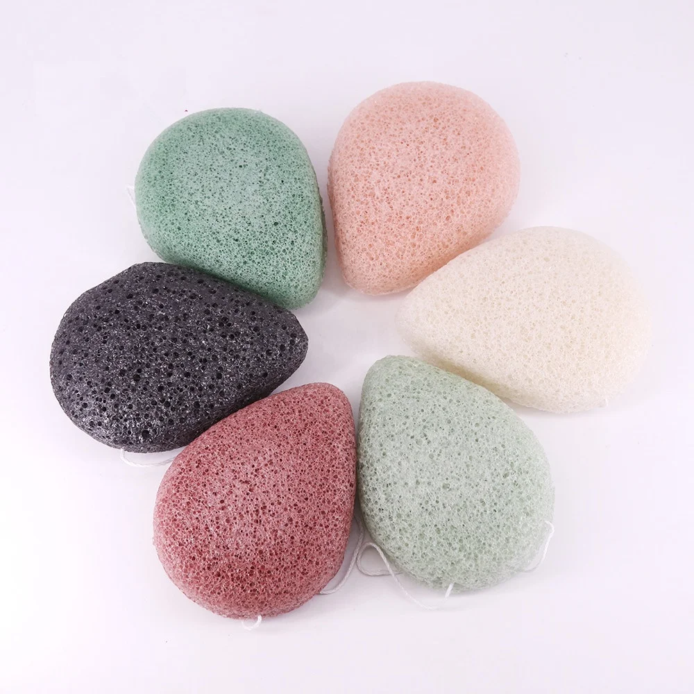 
Wholesale Organic natrual shape facial cleansing konjac sponge 