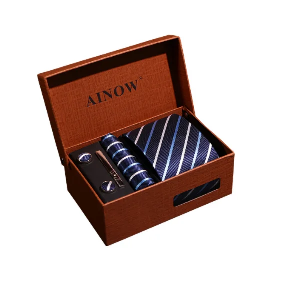 Элегантный шелковый галстук 6 шт./компл. ручной работы с коробкой оптом от профессионального производителя (62083315905)