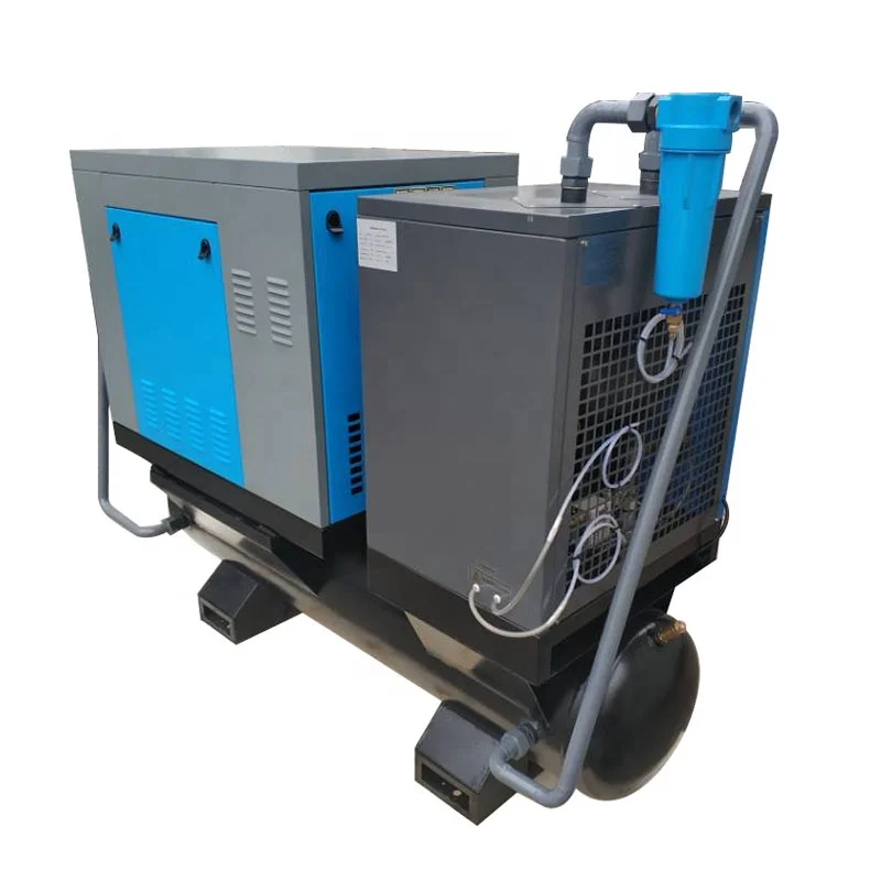  OEM 15 кВт 20 л.с. 81 куб. М 8 бар Мини роторный винтовой воздушный компрессор с промышленной сушилкой и воздушным баком