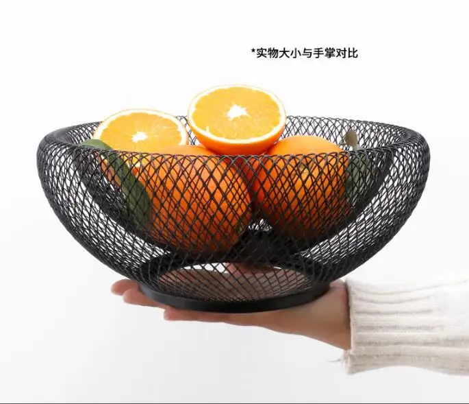 
Nordic iron receives a basket to store content basket to live in a sitting room desktop muti_function fruit snack basket metal 