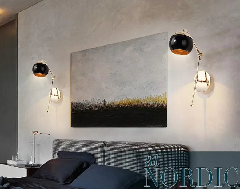 New creative Hotel Decoration Bedside Lights Glass Lampshade Wall Light For Home Lighting