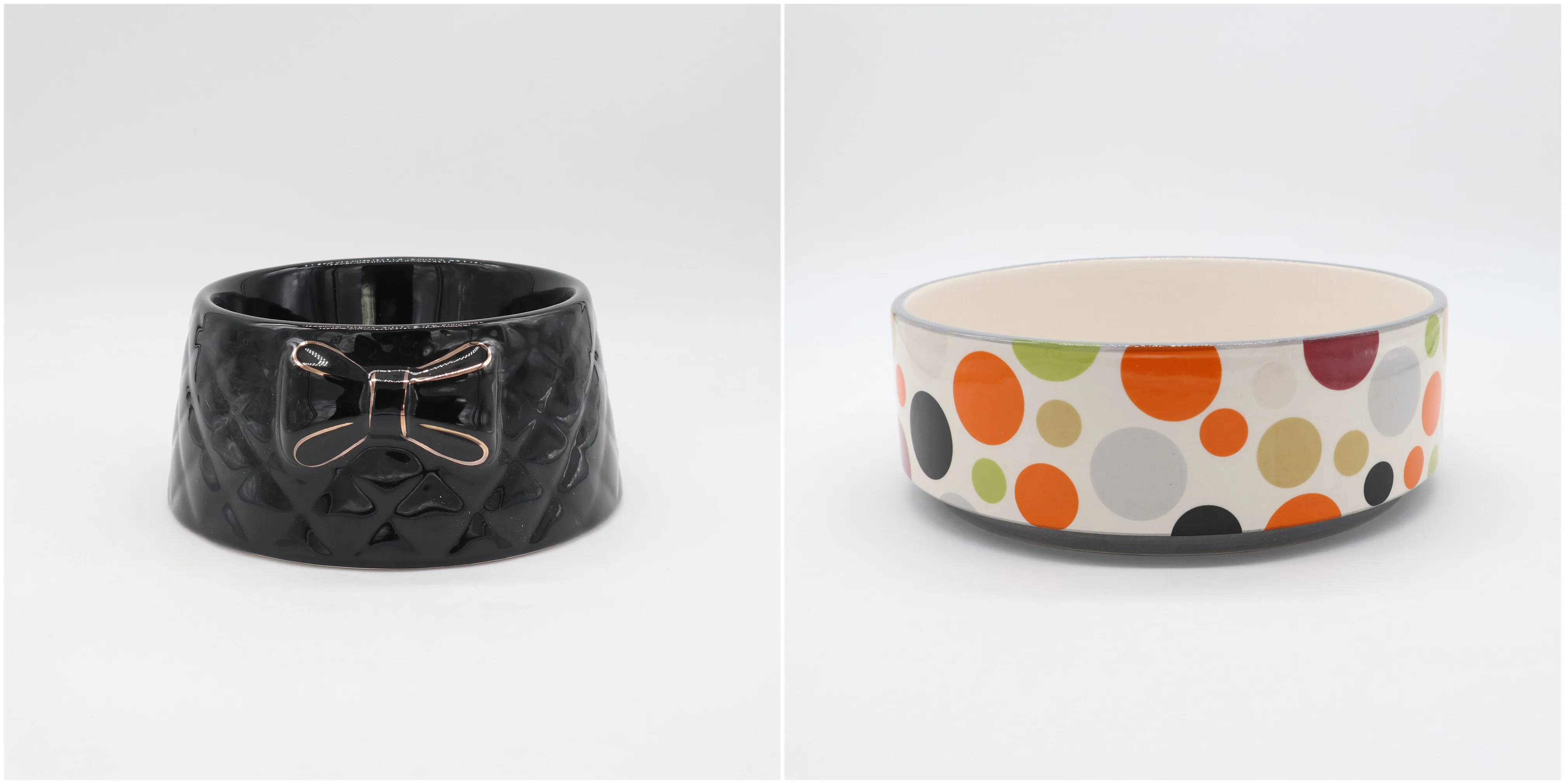 
Heart creative ceramic feeding dog bowl 