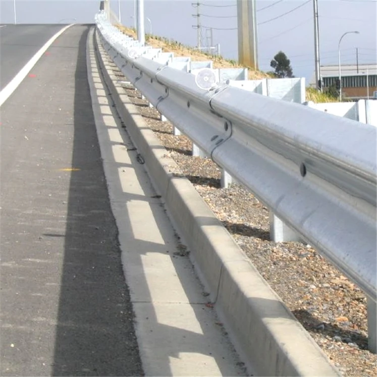 Professional manufacturer high security Q235 steel two waves traffic safety highway guardrail price