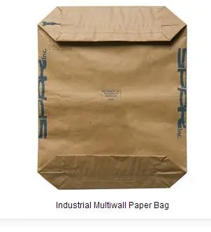 Multiwall Brown 50lbs Industrial Usage Valve Bag Kraft Paper Packaging Sacks