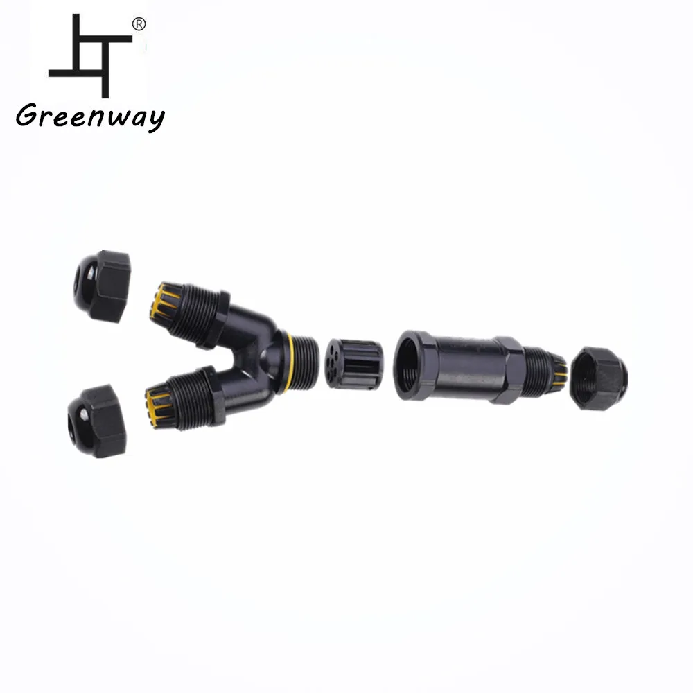 Greenway hot sale ip68 led connector y type connector 2pin 3pin 4pin 5pin waterproof connector