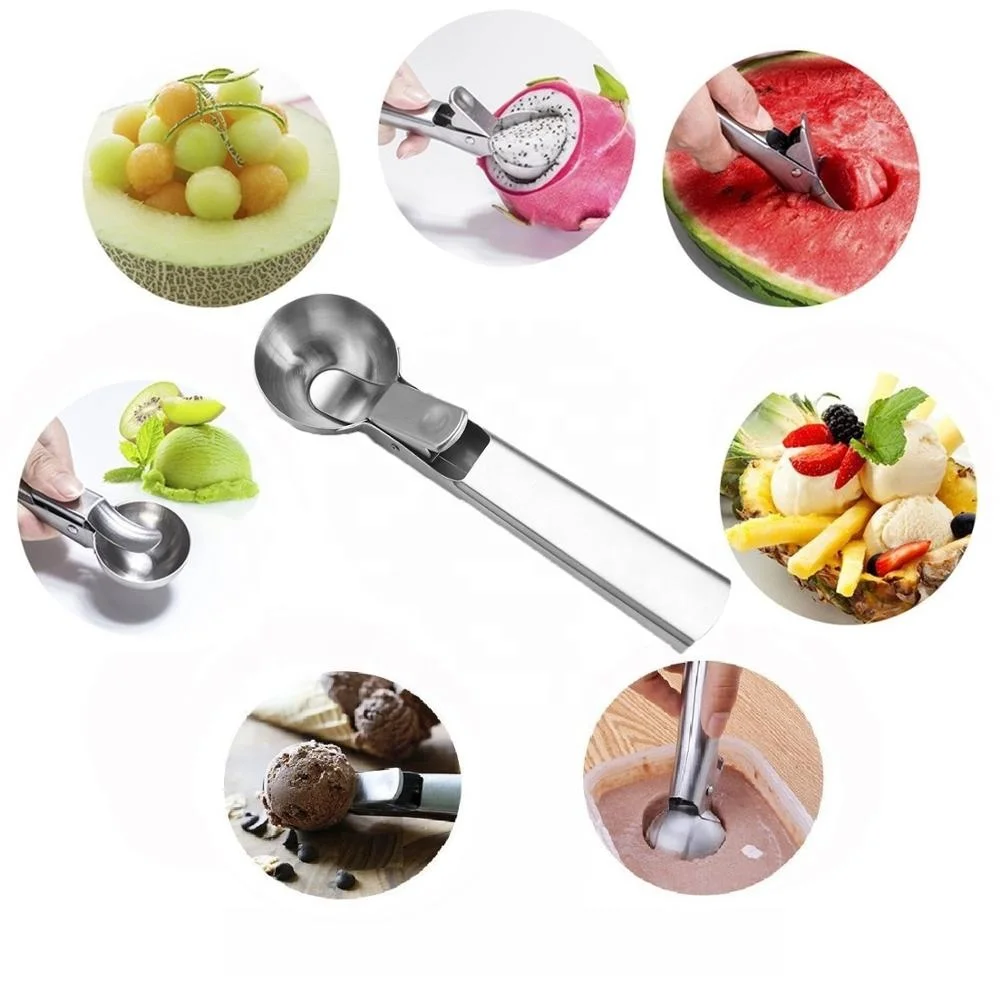 Easy Trigger Professional Stainless Steel Ice Cream Scoop