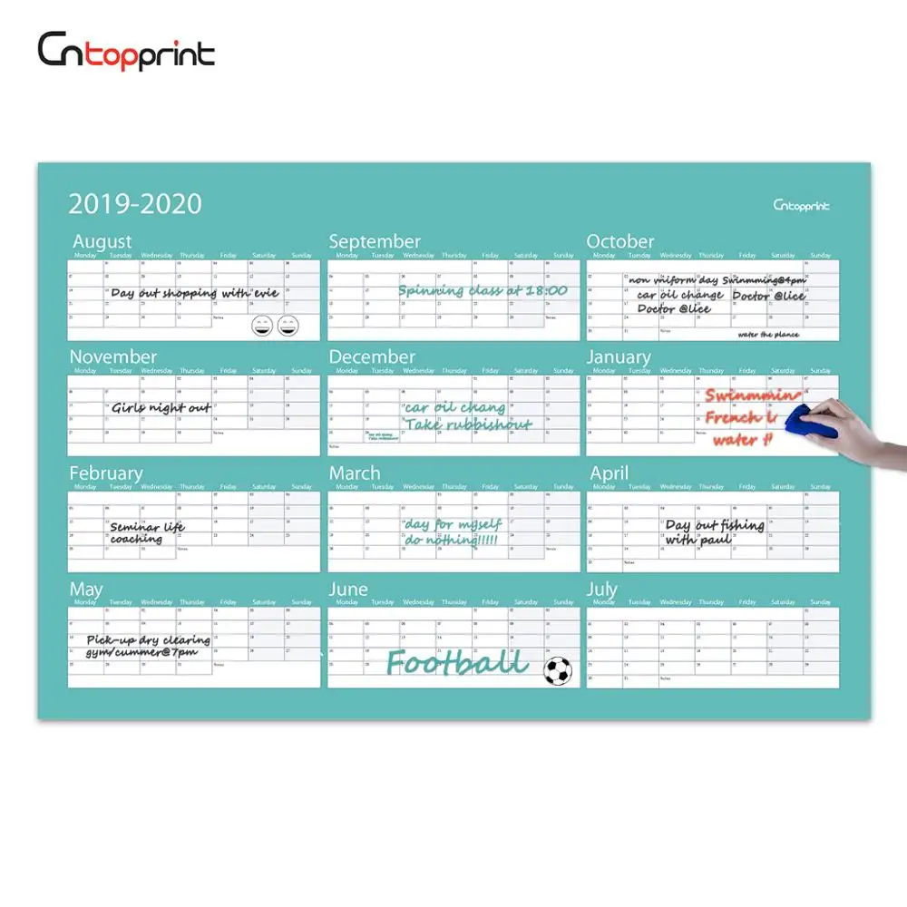Большой Настенный календарь на заказ, глянцевый ламинированный настенный календарь