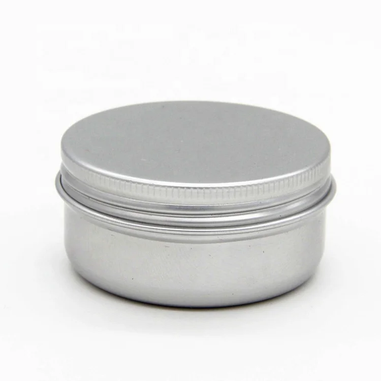 Free sample 6 colors Custom Logo aluminum can, round metal aluminum cosmetic jar