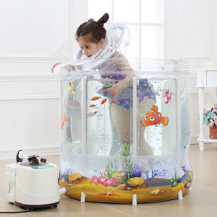 Custom Logo Inflatable Non Phthalate Baby Bathtub