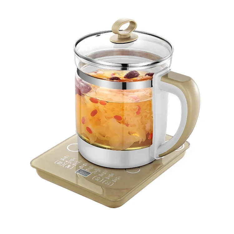 2021 Manufacture 1.8L Intelligent Glass Mini Multifunction Health Pot Preserving Automatic Electric Kettle Tea Tea Health Pot