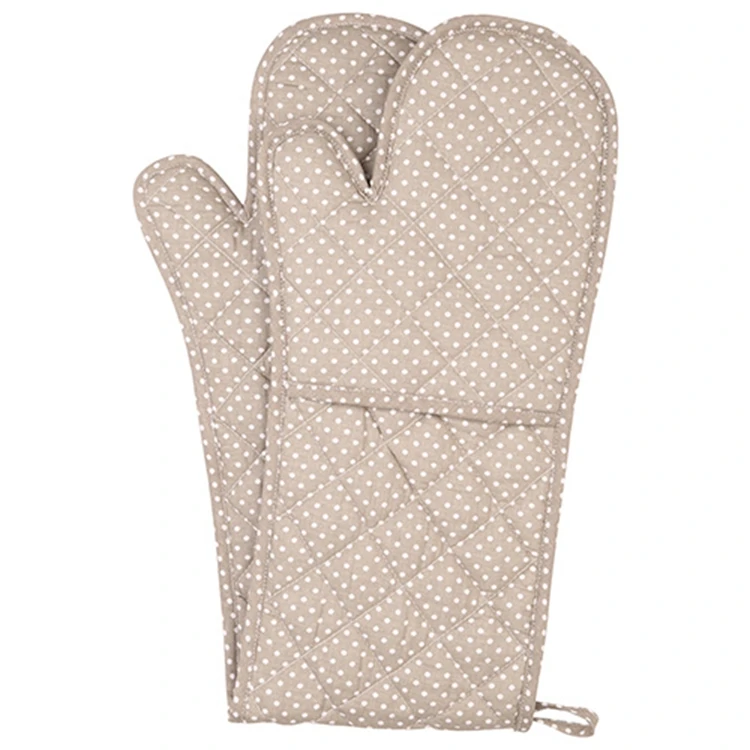 Hot Sale Dot pattern Resistant Microwave Cooking kitchen oven gloves cotton oven mitt