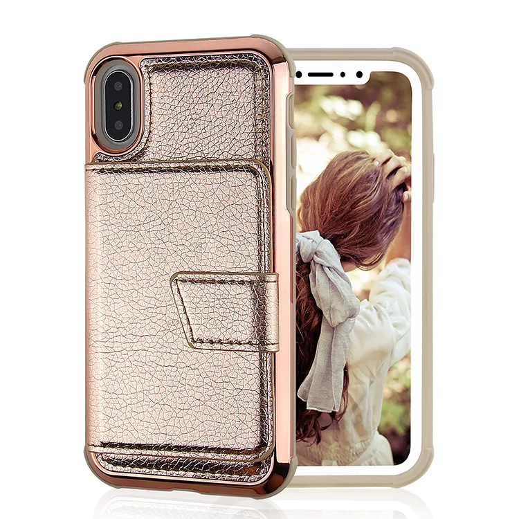 
Universal smart phone wallet style PU leather casing hand phone case for iPhone 6 7 8 Plus 