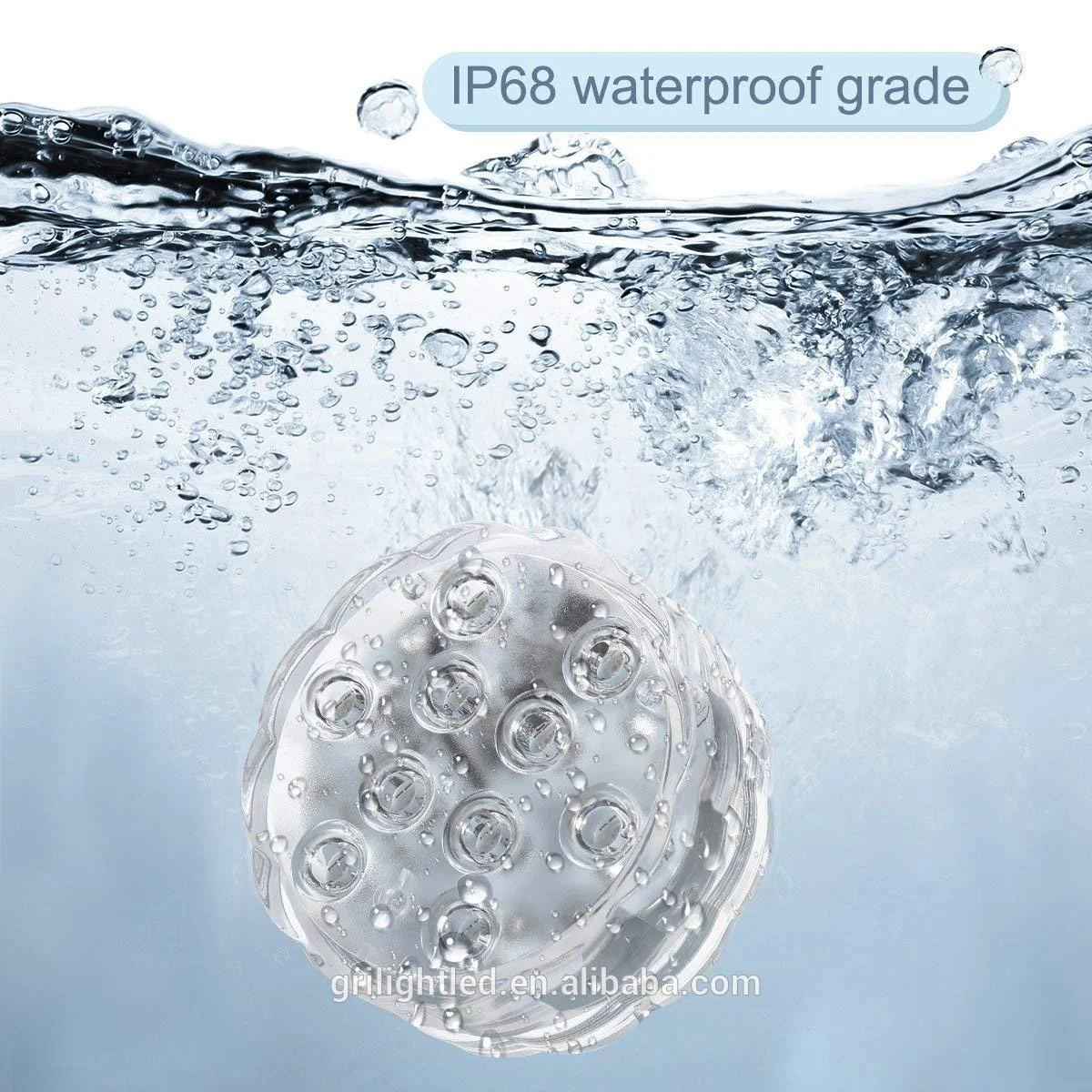 RGB ir remote pond tea light waterproof submersible lights decorative led flower vase light