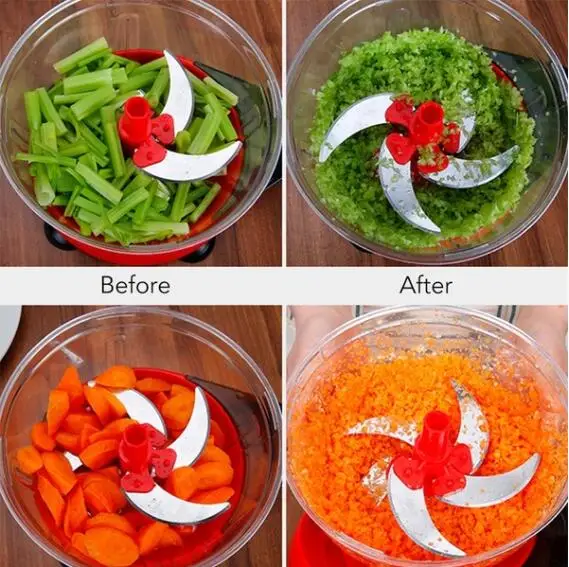 
Manual fruit and vegetable chopper, meat grinder, food processor 