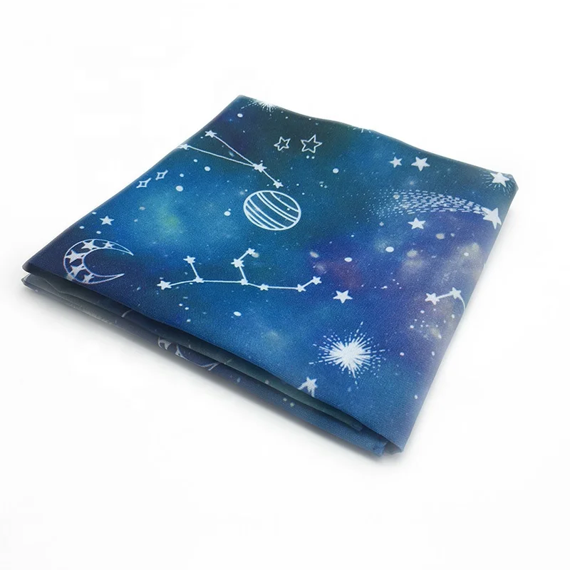  Индивидуальная индивидуальная печать логотипа синяя ткань 100% хлопок многофункциональная бандана