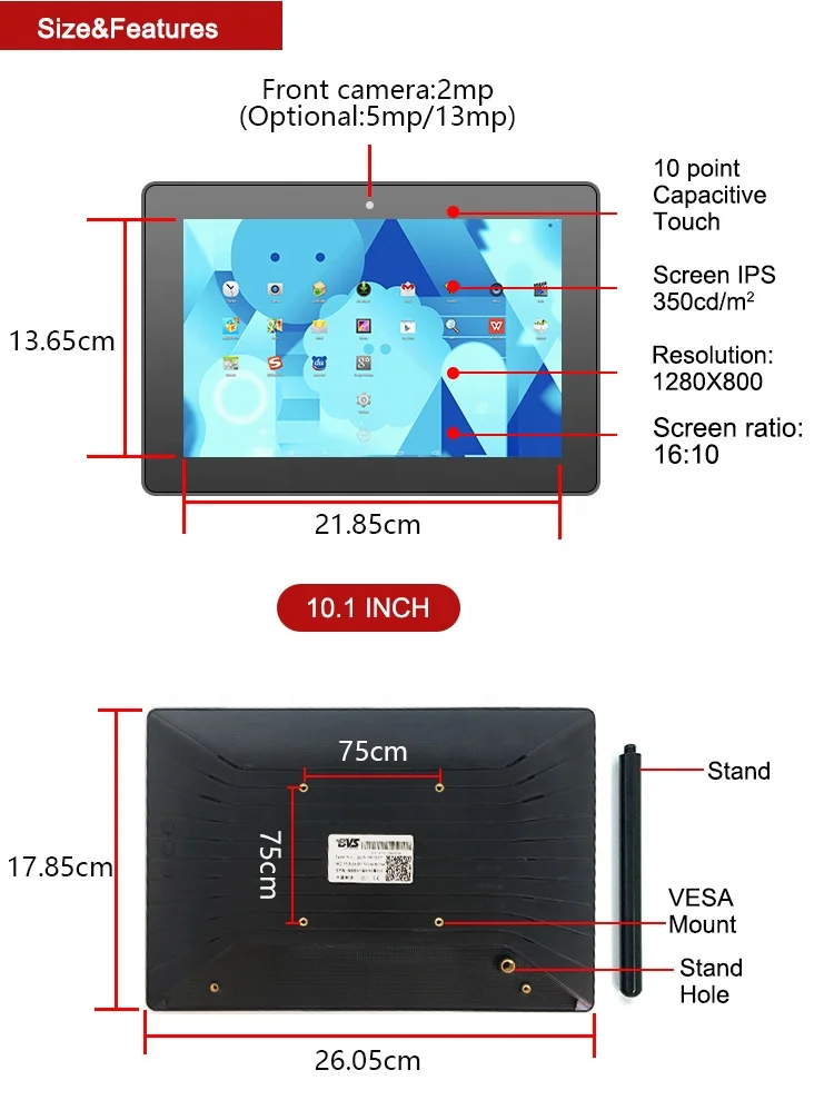OEM tablet 10.1 inch  tablet  all in one touch  screen kiosk  Android pos terminal  for restaurant