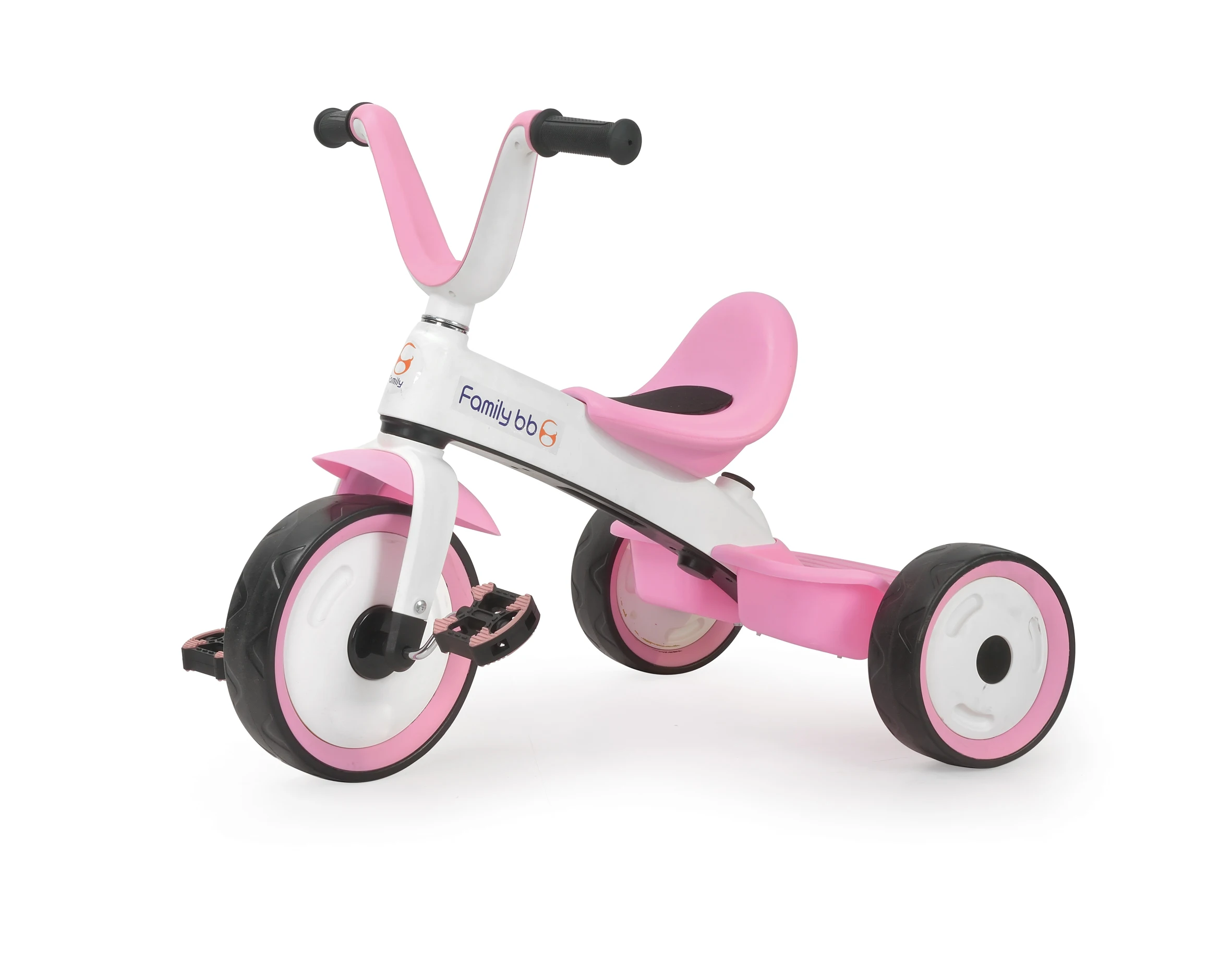 Trimily T608 Three Wheel Kid tricycle Magnesium Frame  Child Tricycle with Rear Basket for 1.5-5 Year Old Ride On Car