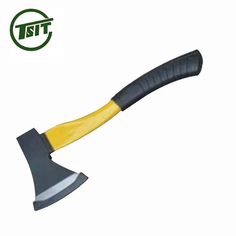 Hand outdoor tool plastic coated handle broad felling axe