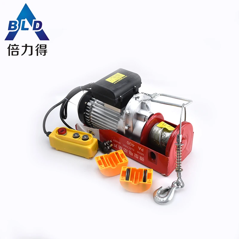 
CE 300kg 500kg 1ton mini portable powerful truck hoist steel wire rope pulling electric manual lifting hoist with trolleys 