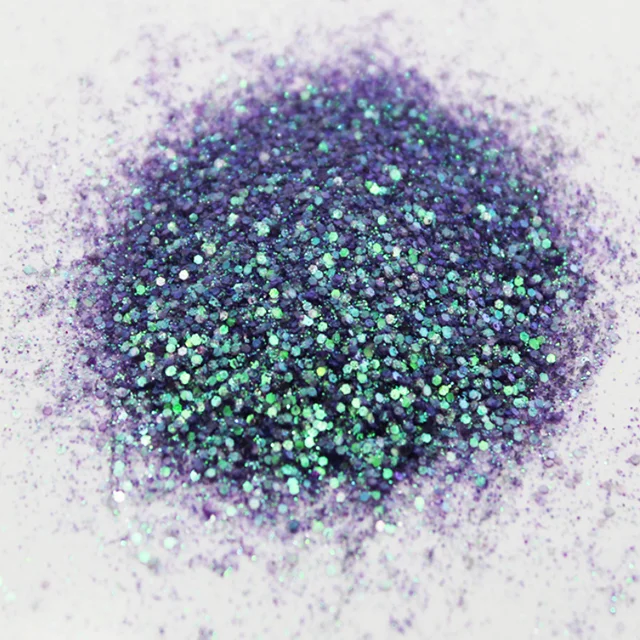 Purple color mixed sizes chunky glitters for face and body decoration, nail glitter powder